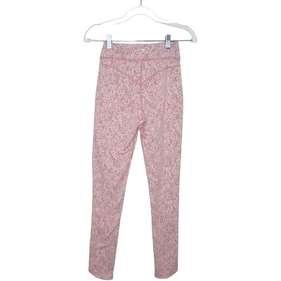 GYMSHARK Dry Fleur Textured Pink 7/8 Length Leggings Small - Picture 3 of 6